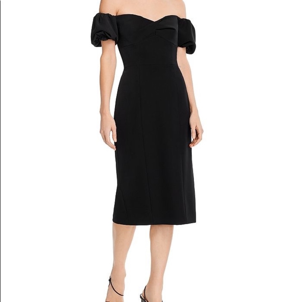 Milly off the shoulder black dress
